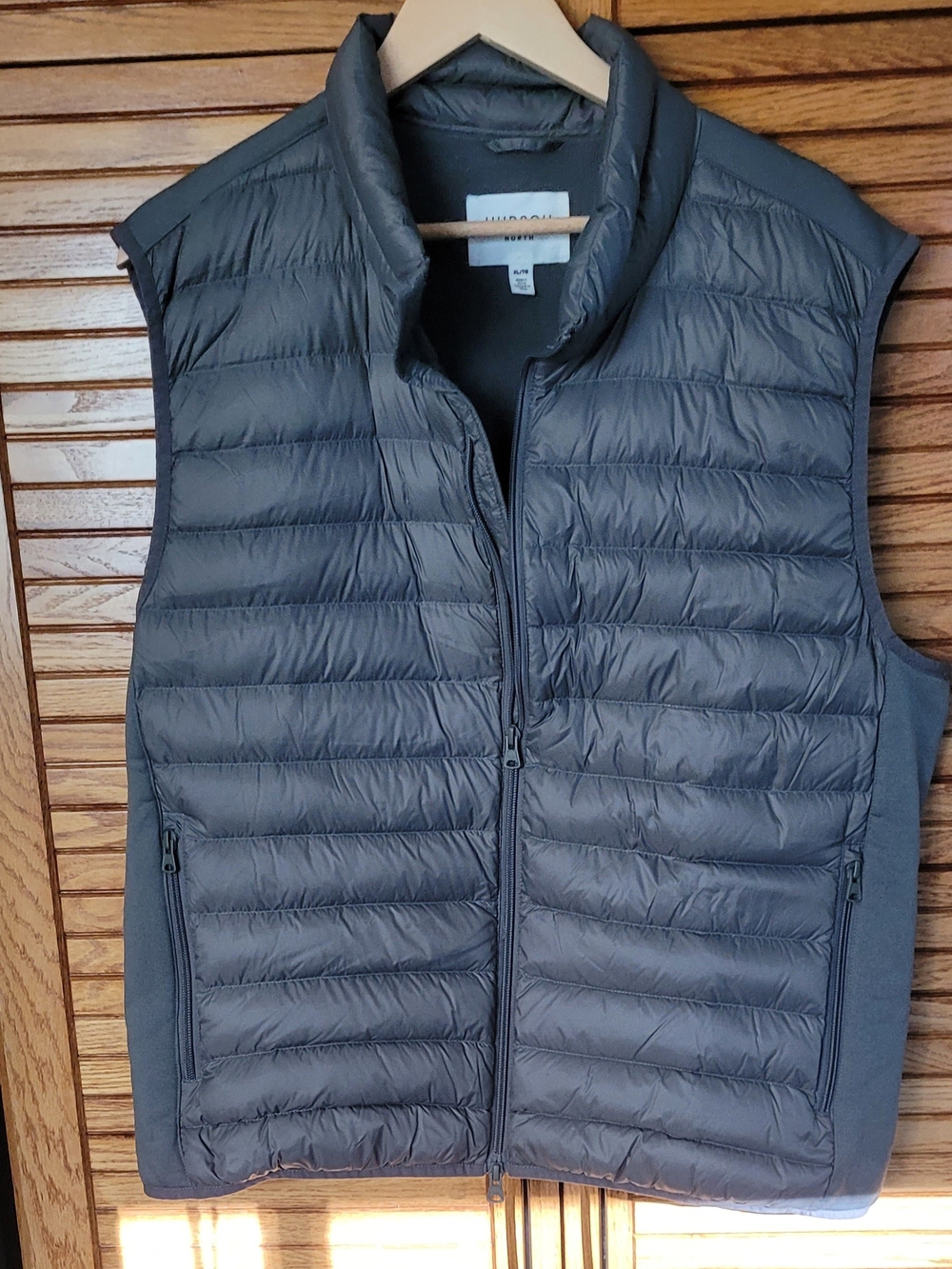 Men's Quilted Puffer Vest in Charcoal Gray - Lightweight Layer